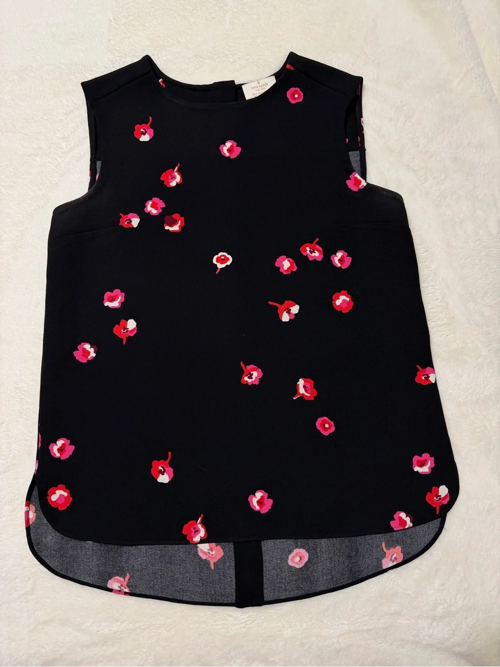 Kate Spade Live Colorfully Floral High Low Blouse Size 2